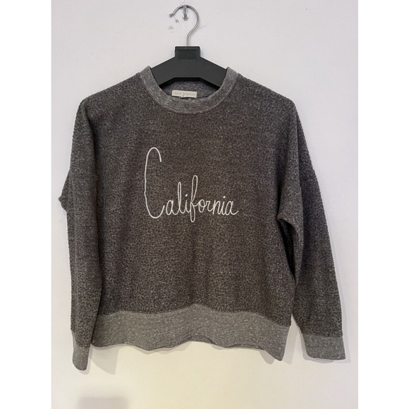 La Hearts Sweaters - La Hearts Womens Crew Neck SweatShirt Gray Size XS California Teddy Bear